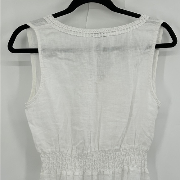 Terzo Millennio Italian Linen Maxi Dress NWT Size Small White - Picture 5 of 7